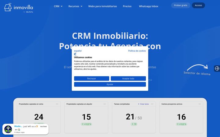 Screenshot of inmovilla.com