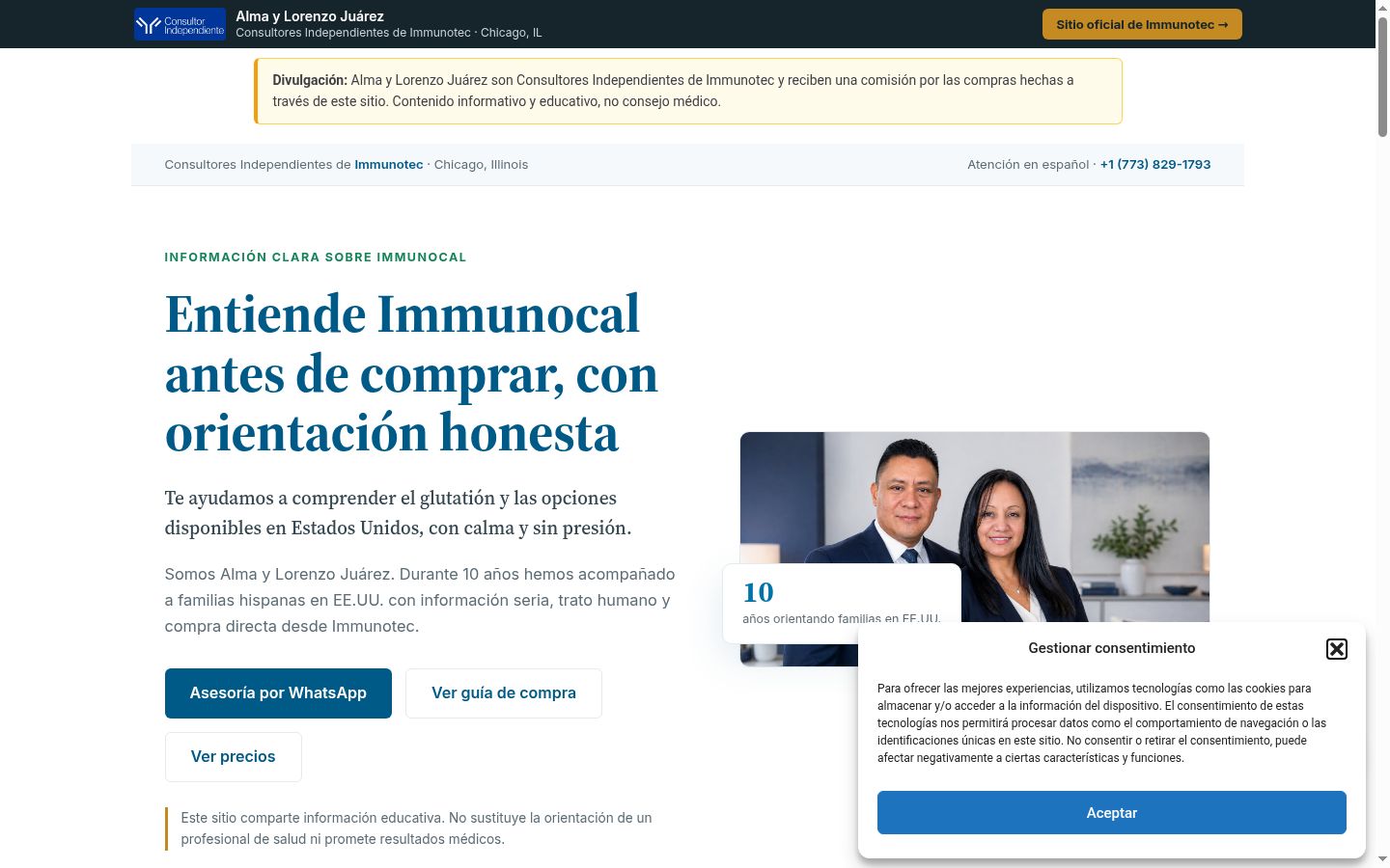 Capture d'écran de la bannière de consentement affichée avant toute interaction