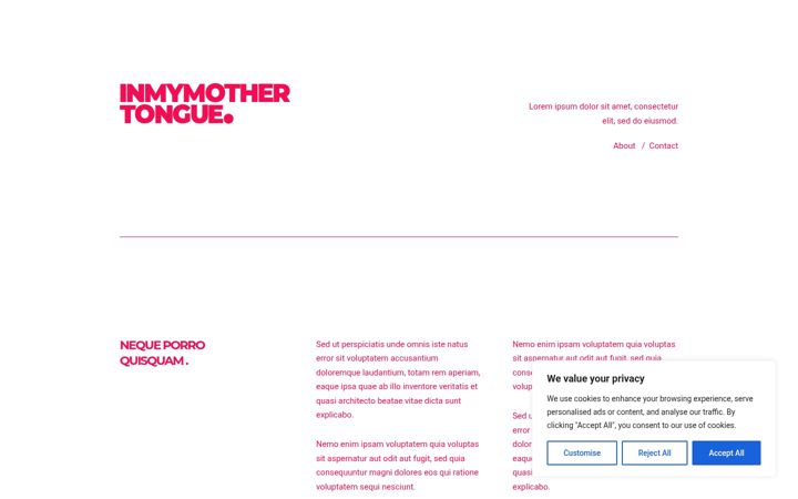 Screenshot of inmymothertongue.net