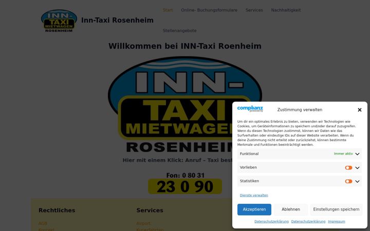 Screenshot of inn-taxi-rosenheim.de