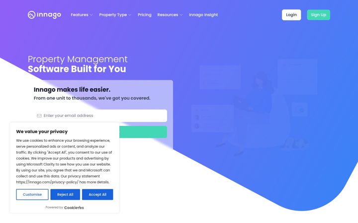 Screenshot of innago.com