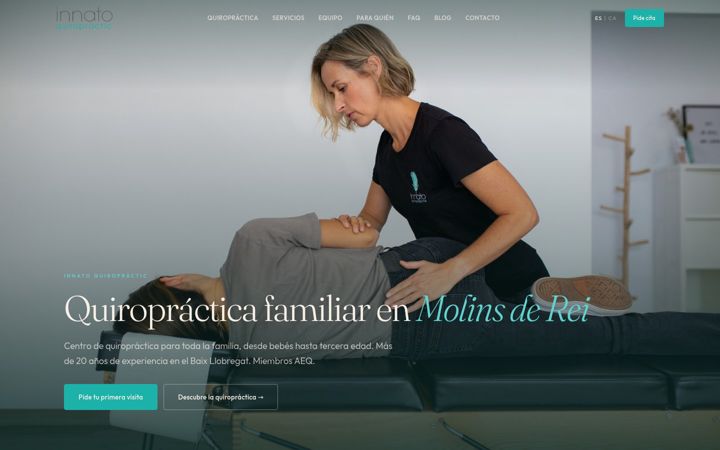 Screenshot of innatoquiropractic.com