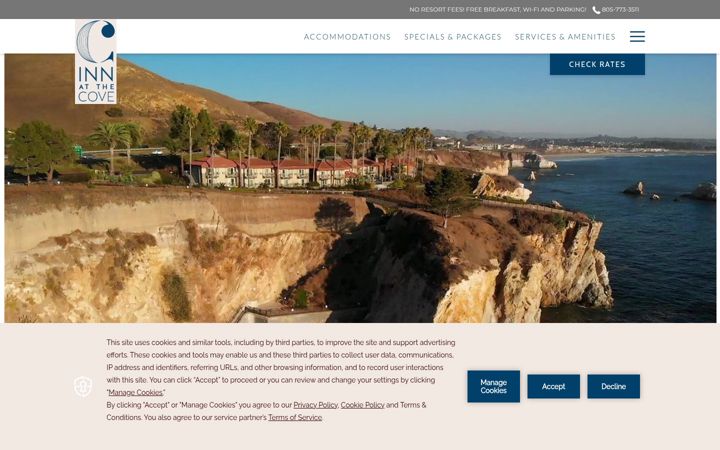Screenshot of innatthecove.com