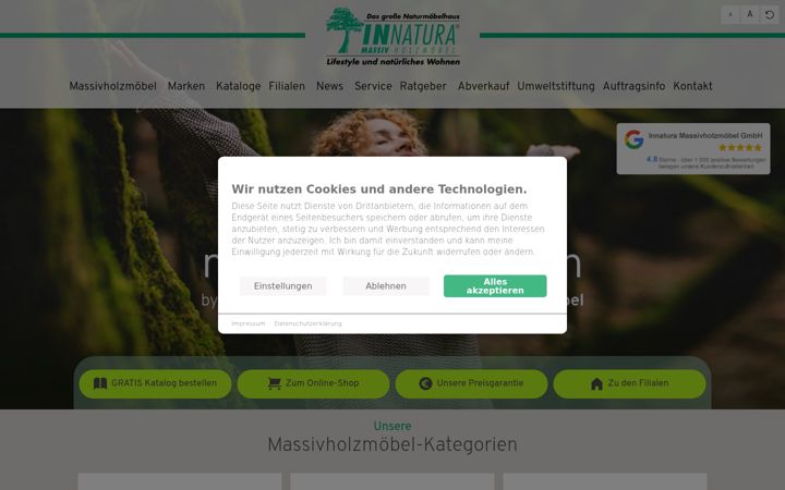 Screenshot of innatura.de
