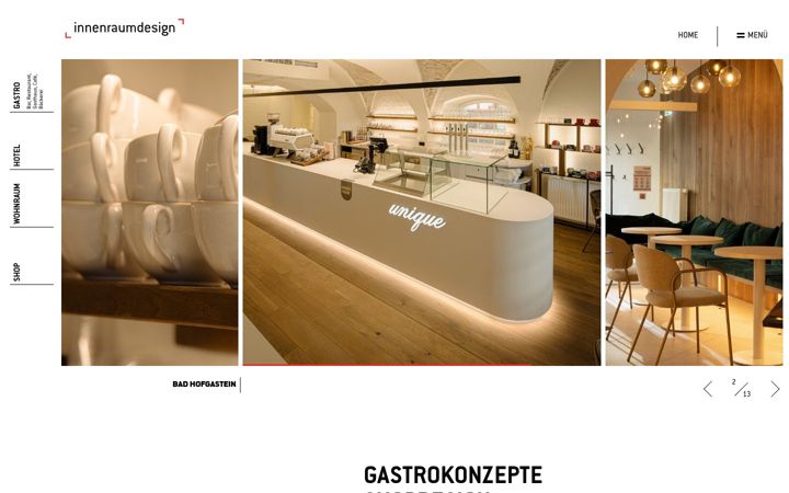Zrzut ekranu innenraumdesign.at