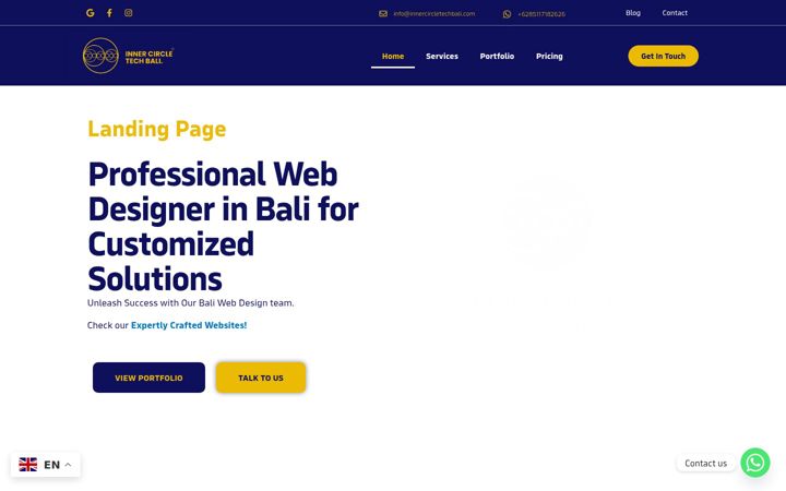Screenshot of innercircletechbali.com