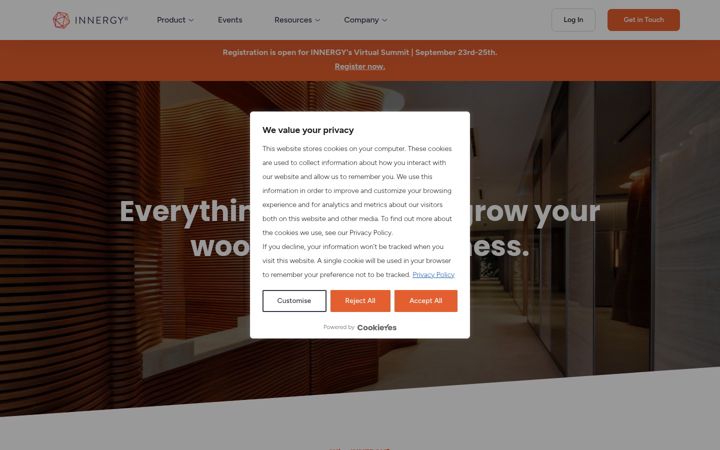 Screenshot of innergy.com