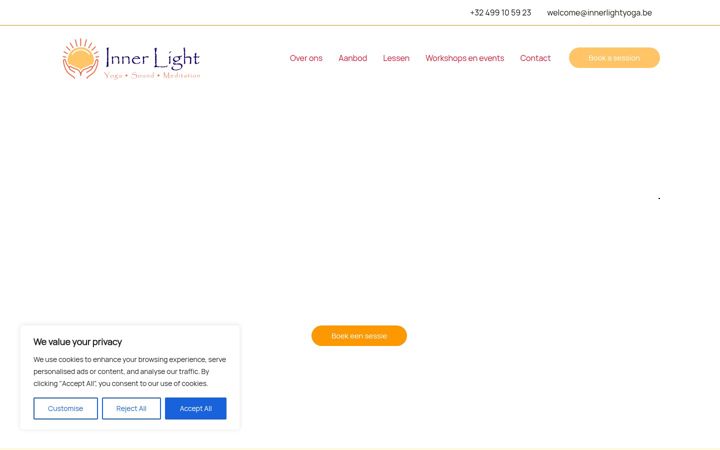 Screenshot of innerlightyoga.be