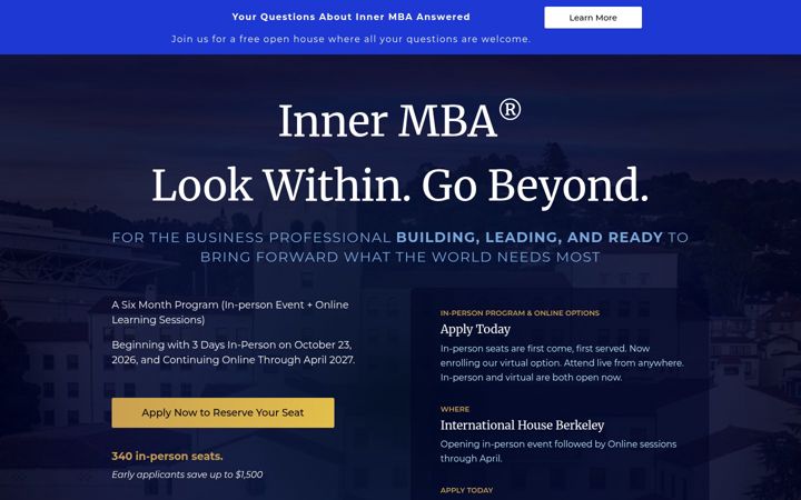 Screenshot of innermbaprogram.com