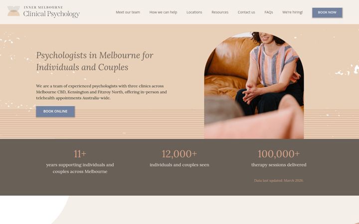 Screenshot ta' innermelbpsychology.com.au