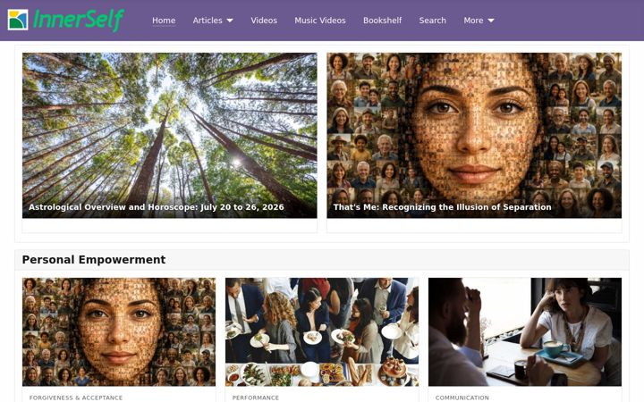Screenshot of innerself.com