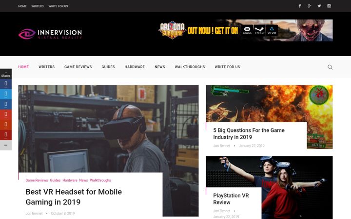 Screenshot of innervision-vr.com