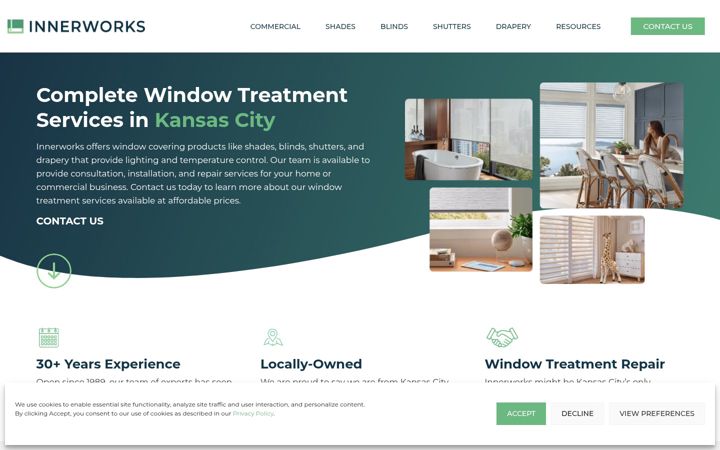 Screenshot of innerworkskc.com