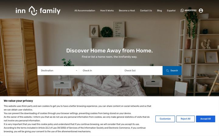 Screenshot of innfamily.com