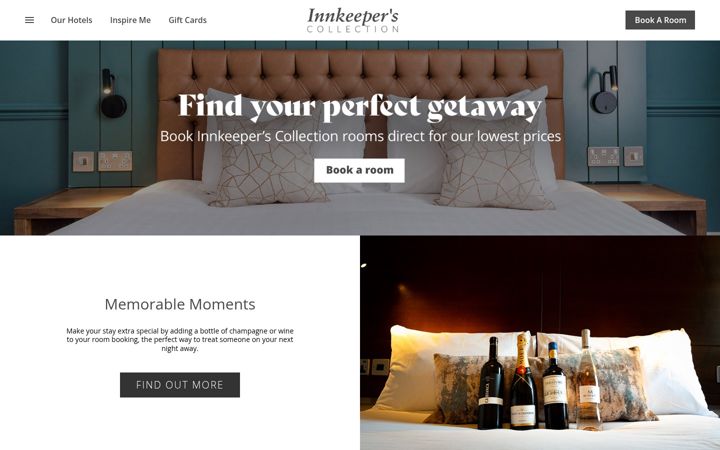 Screenshot of innkeeperscollection.co.uk