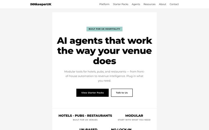 Screenshot of innkeeperuk.com