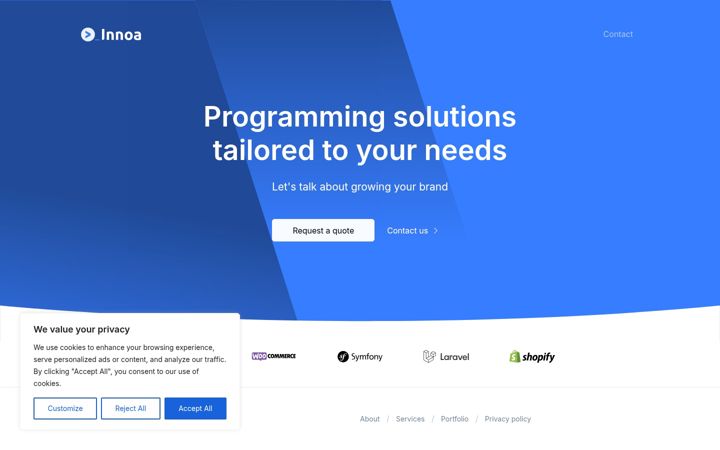 Screenshot of innoa.com