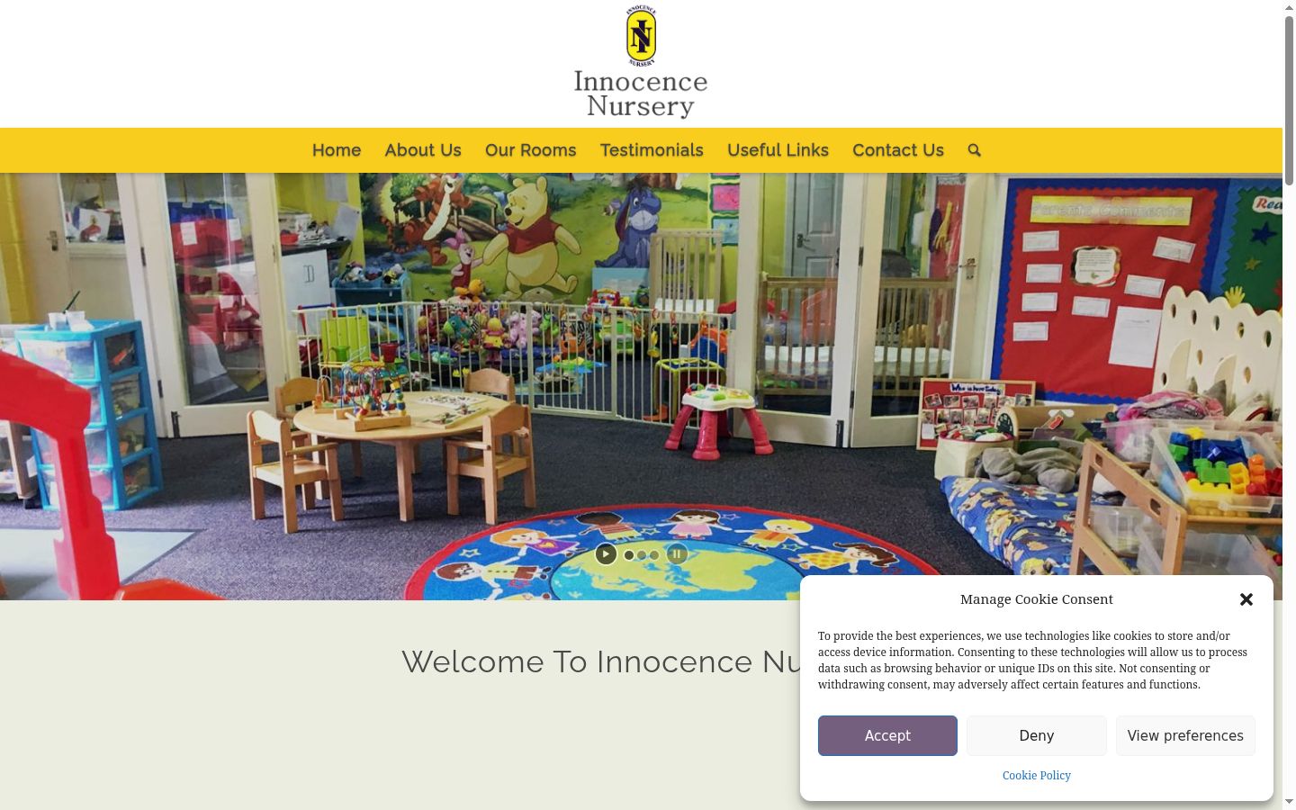 Screenshot tal-banner tal-kunsens muri qabel kwalunkwe interazzjoni