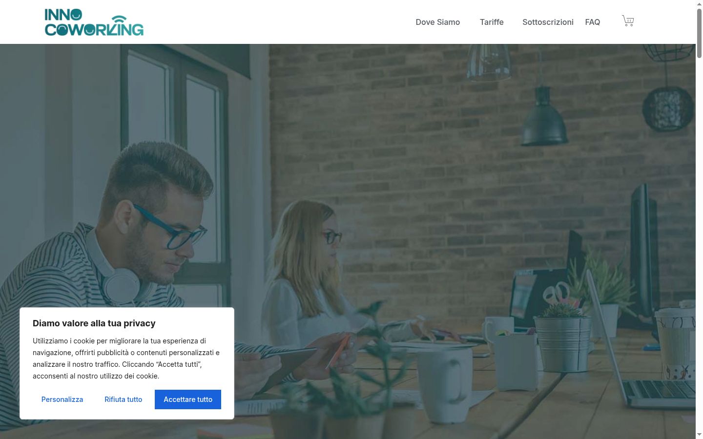 Captura de ecrã do banner de consentimento apresentado antes de qualquer interação
