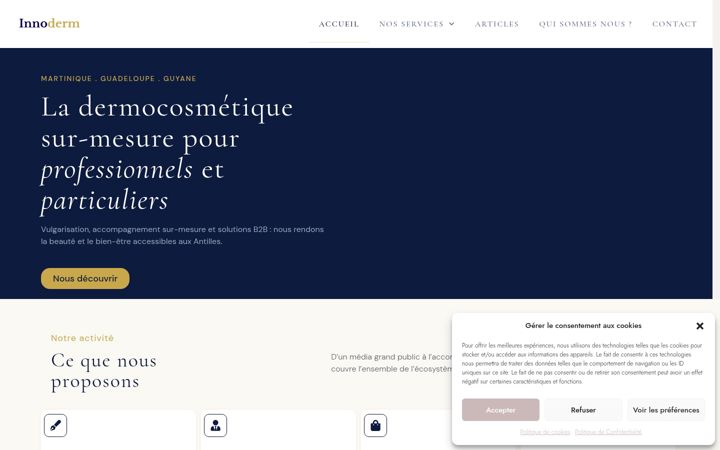 Screenshot of innoderm.fr