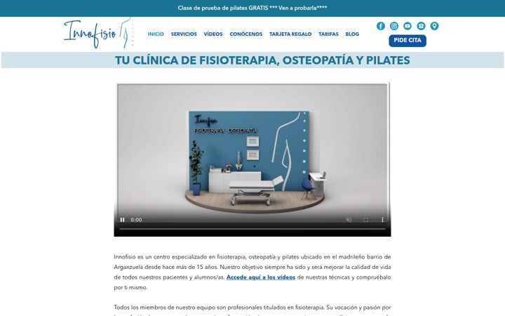 Screenshot of innofisio.com