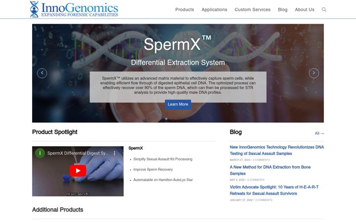 Screenshot of innogenomics.com