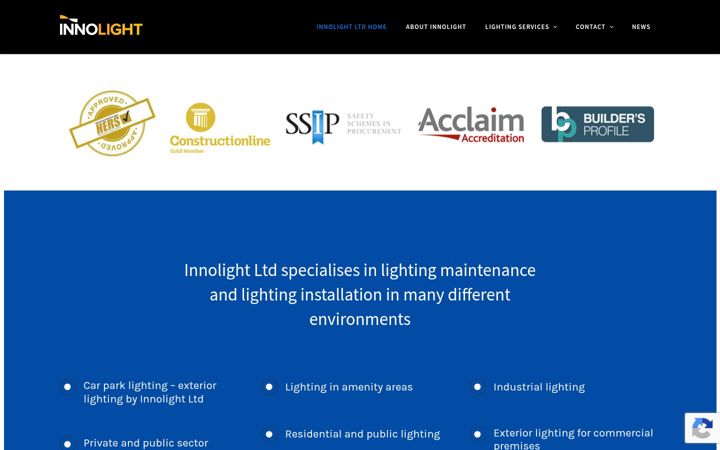 Screenshot of innolight.co.uk