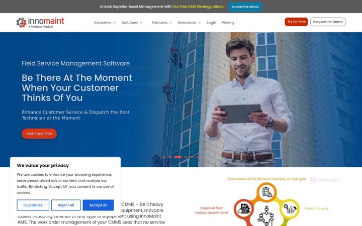 Screenshot of innomaint.com