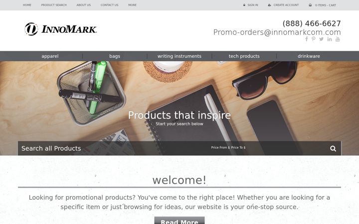 Screenshot of innomarkpromotions.com