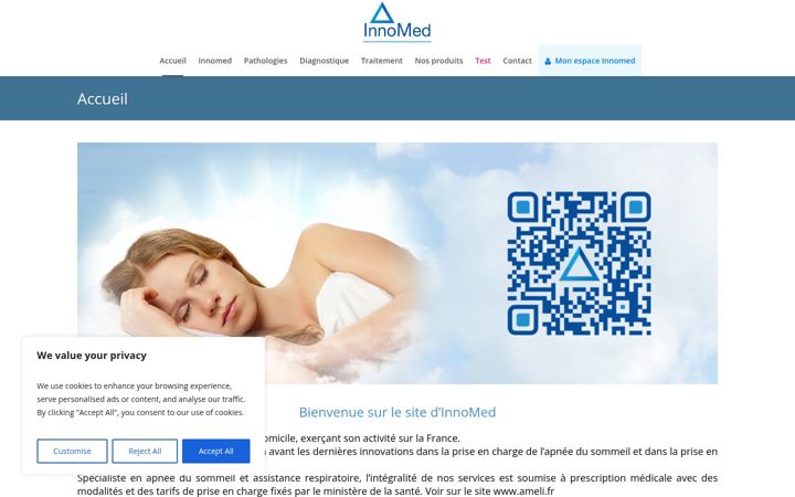 Screenshot of innomed-patient.com