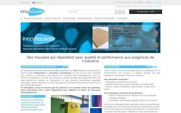 Screenshot of innomousse.fr