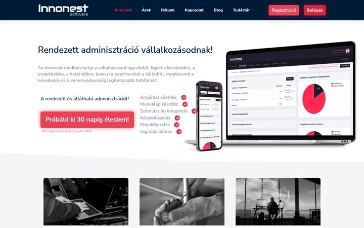 Skærmbillede af innonest.hu