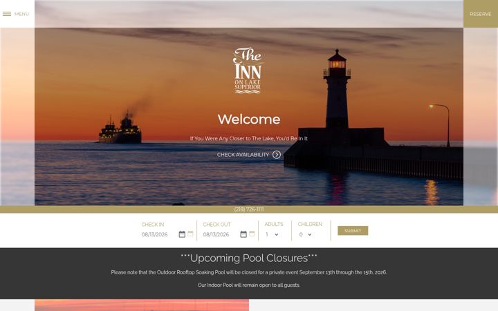 Screenshot of innonlakesuperior.com