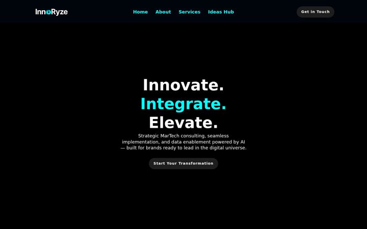 Screenshot of innooryze.com