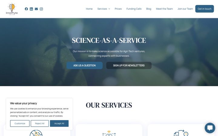Screenshot of innophyte.co.uk