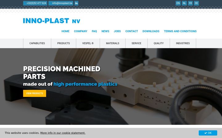 Screenshot of innoplast.be