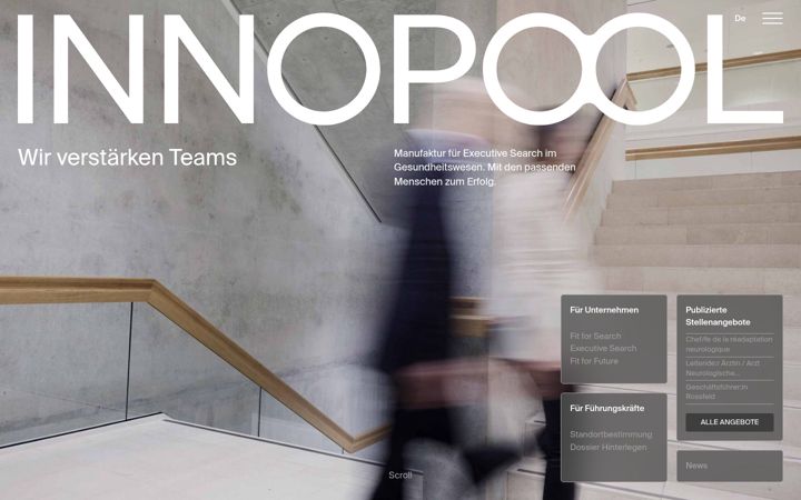 Screenshot of innopool.ch