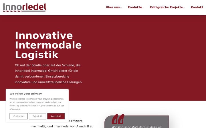 Screenshot of innoriedel.com