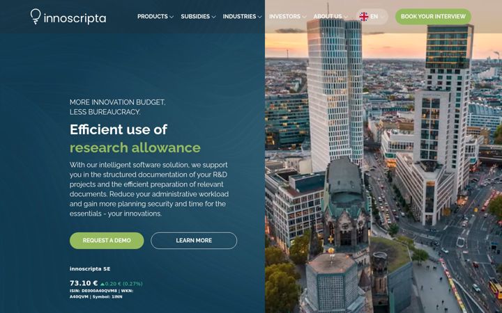 Screenshot of innoscripta.com
