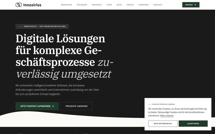 Screenshot of innosirius.de