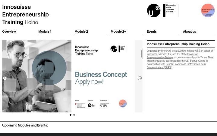Screenshot of innosuisse-training-ticino.ch