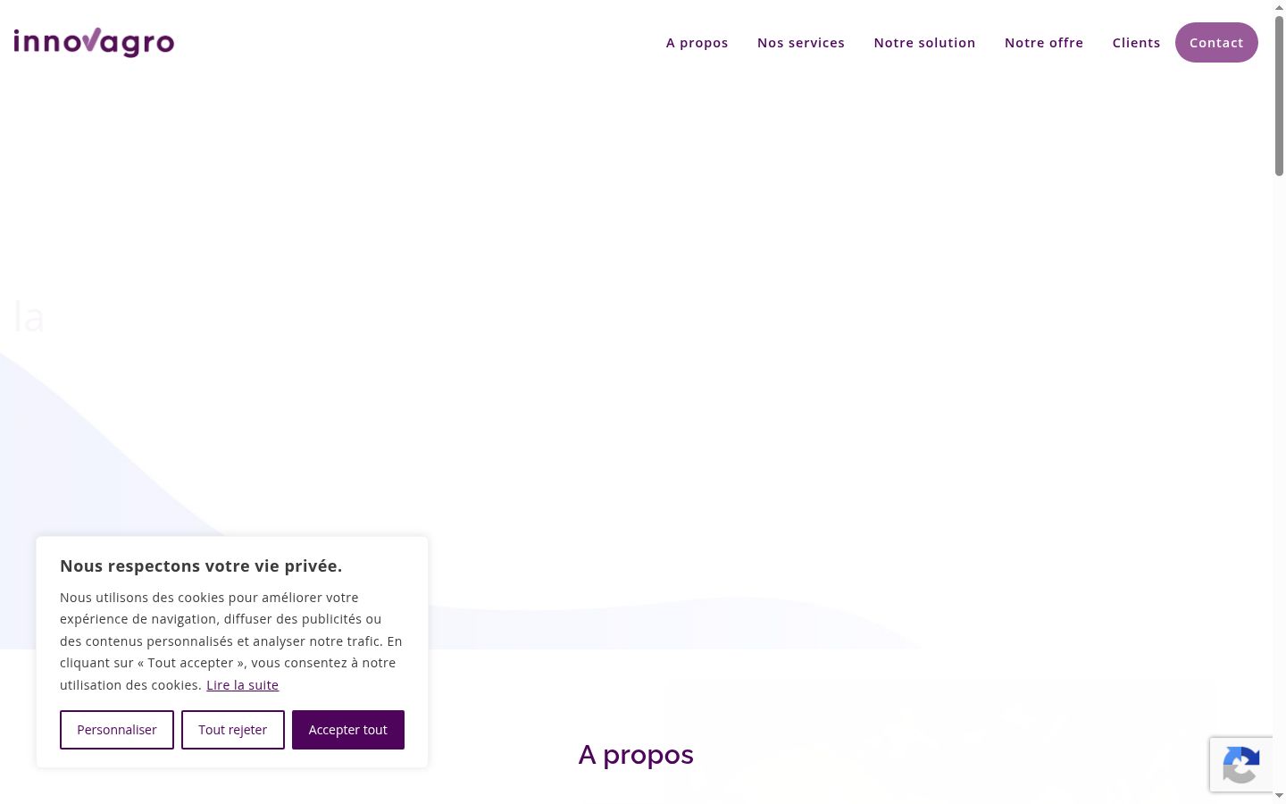 Screenshot of the consent banner shown before any interaction