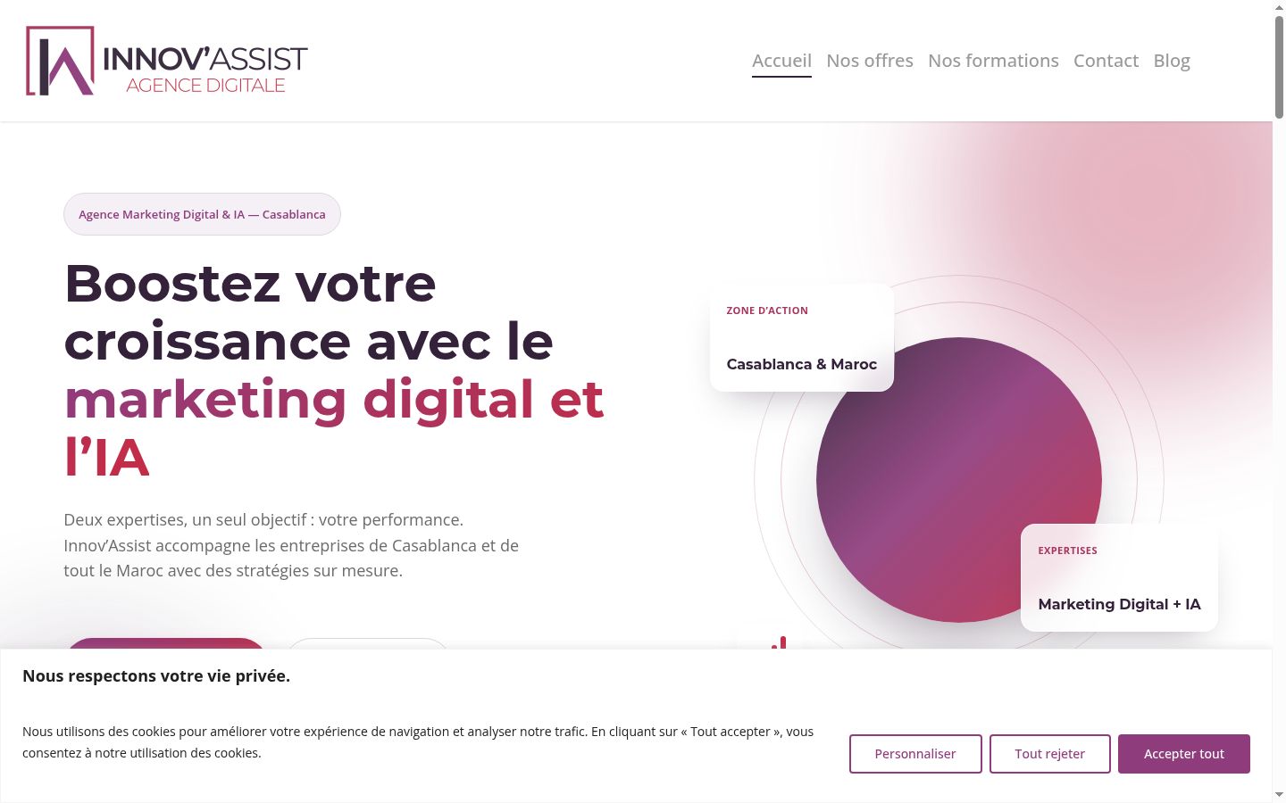 Screenshot tal-banner tal-kunsens muri qabel kwalunkwe interazzjoni