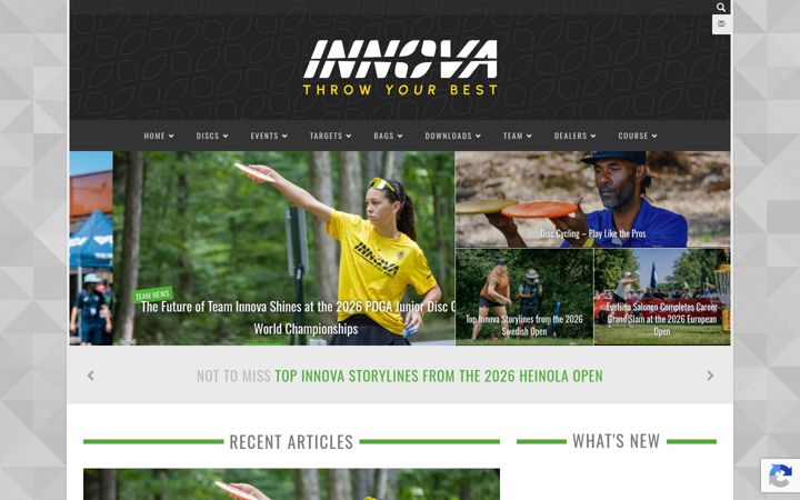 Screenshot of innovadiscs.com