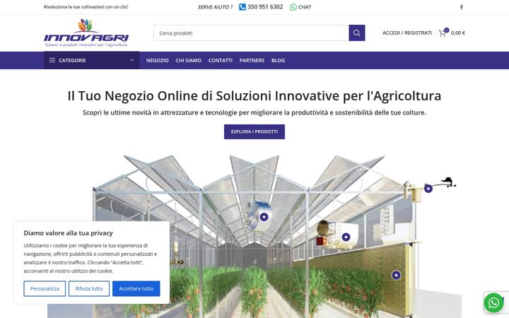 Screenshot of innovagristore.com