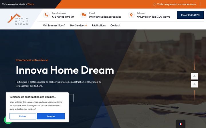 Screenshot of innovahomedream.be