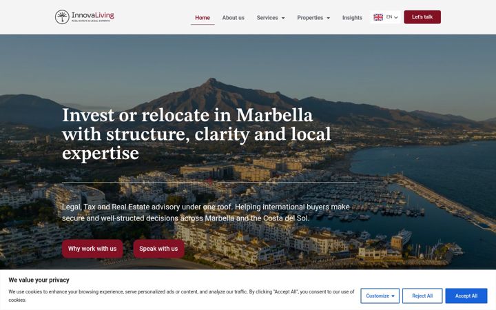 Screenshot of innovaliving.es