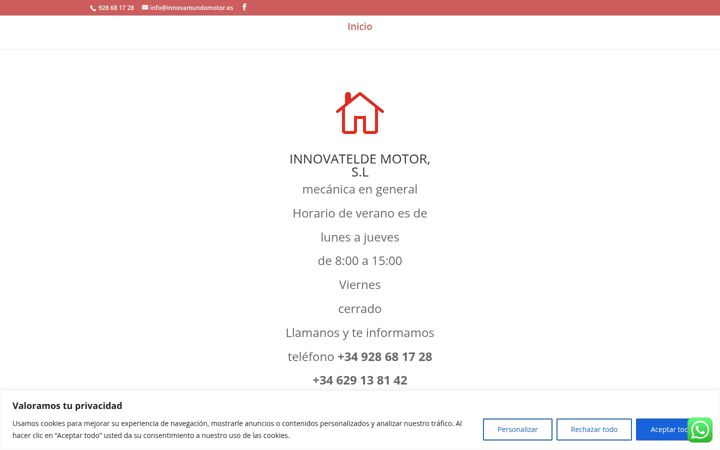 Screenshot of innovamundomotor.es