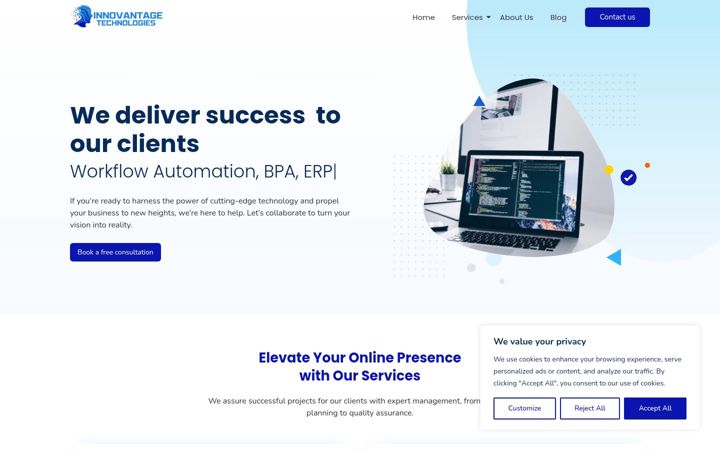 Screenshot of innovantagetechnologies.com