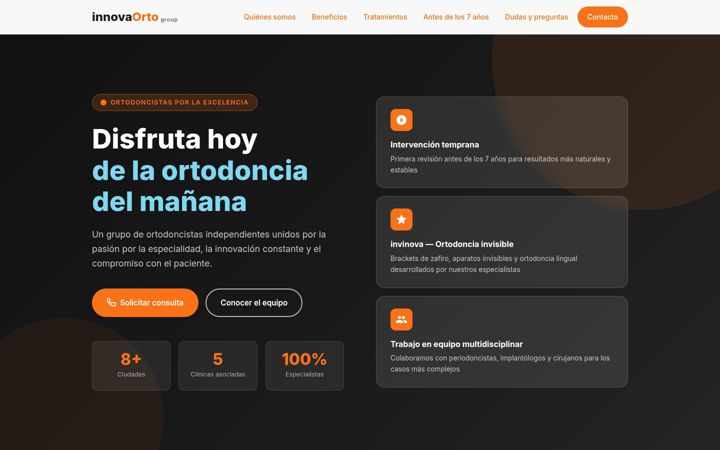 Screenshot of innovaorto.com